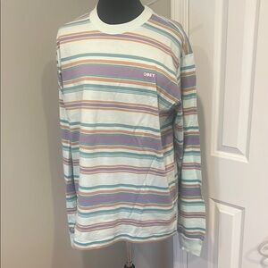 Obey Men's Multicolor Striped Shirt
